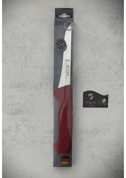 Rıtter Kemik Sıyırma Ve Fileto Bıçağı Yeni Model 13 cm Kırmızı