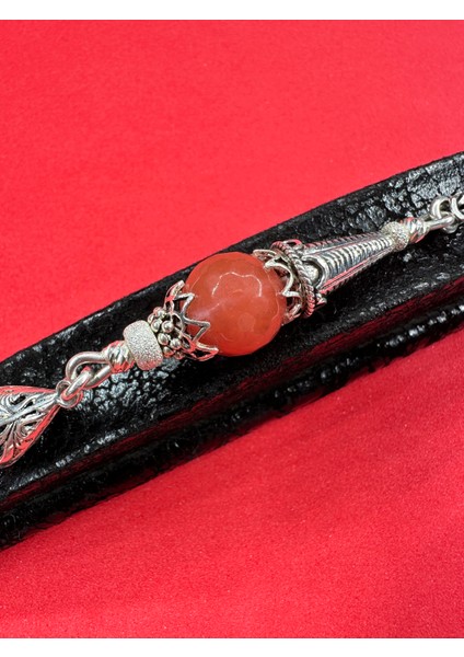 Pembe Kuvars Taşlı 925 Ayar El Yapımı Gümüş Anahtarlık modelleri