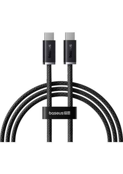 Süper Dayanıklı 1 Metre 100W Type C To Type C Şarj Kablosu, E-Marker Çipli, Akım Isı Korumalı
