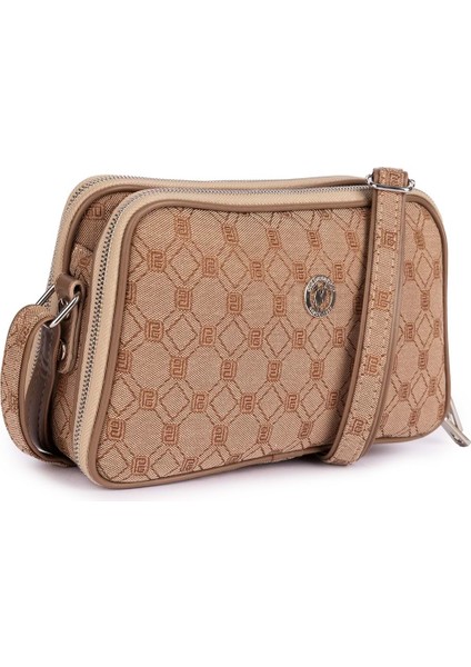 Kadın Günlük Çapraz Omuz Çantası GP.1327 - Vizon Desen modelleri