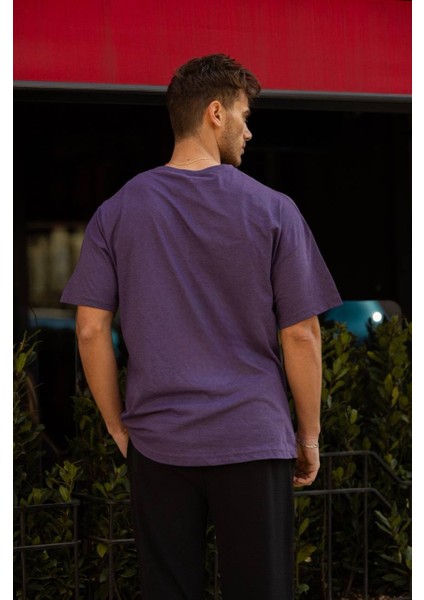 Erkek Bisiklet Yaka Düz Basic Baskısız Oversize Salas T-Shirt fiyatları