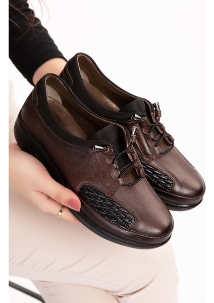 Deri Kadın Kemik Çıkıntısına Özel Ayakkabı AT.4204 - Kahverengi - 38