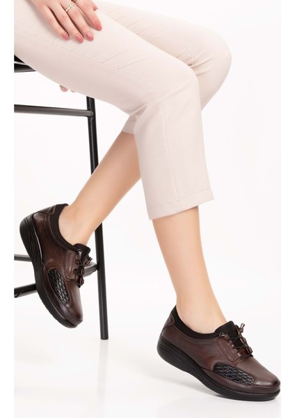 Deri Kadın Kemik Çıkıntısına Özel Ayakkabı AT.4204 - Kahverengi - 38 fırsatları