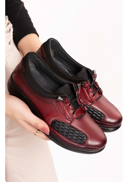 Deri Kadın Kemik Çıkıntısına Özel Ayakkabı AT.4204 - Bordo - 40 fiyatları