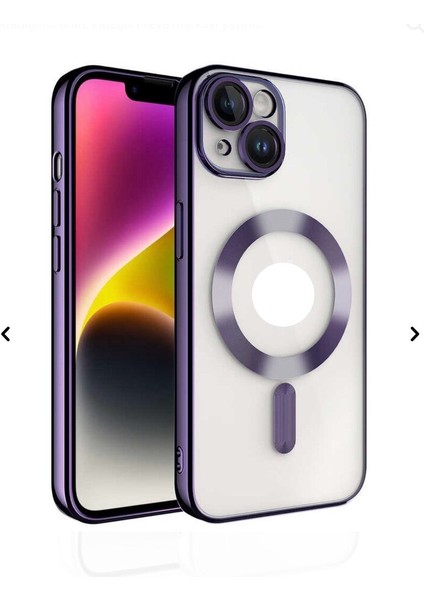 Apple iPhone 14 Uyumlu Kamera Lens Korumalı Wireless Şarj Destekli Demre Kapak