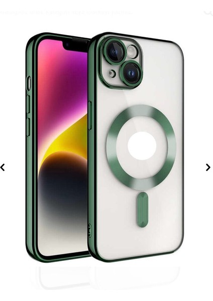 Apple iPhone 14 Plus Uyumlu Kamera Lens Korumalı Wireless Şarj Destekli Demre Kapak