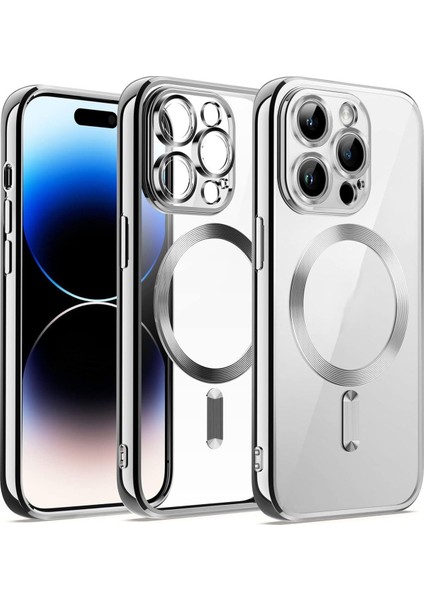 Apple iPhone 12 Pro Max Uyumlu Kamera Lens Korumalı Wireless Şarj Destekli Demre Kapak