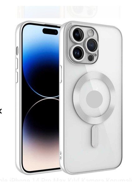 Apple iPhone 12 Pro Max Uyumlu Kamera Lens Korumalı Wireless Şarj Destekli Demre Kapak