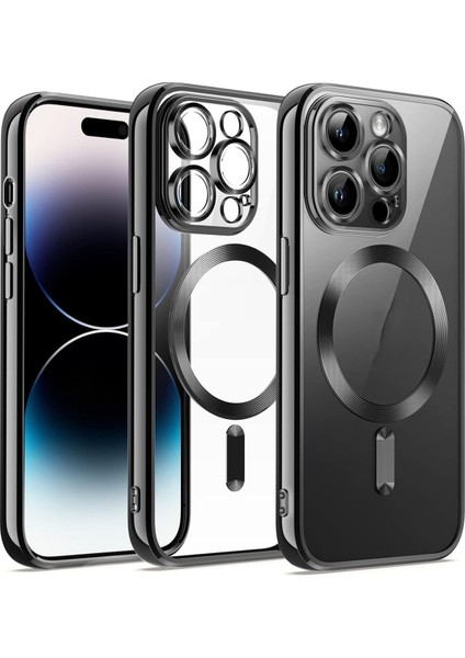 Apple iPhone 12 Pro Max Uyumlu Kamera Lens Korumalı Wireless Şarj Destekli Demre Kapak