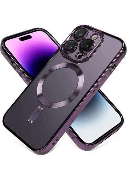 Apple iPhone 13 Pro Uyumlu Kamera Lens Korumalı Wireless Şarj Destekli Demre Kapak