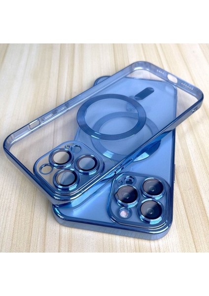 Apple iPhone 13 Pro Max Uyumlu Kamera Lens Korumalı Wireless Şarj Destekli Demre Kapak