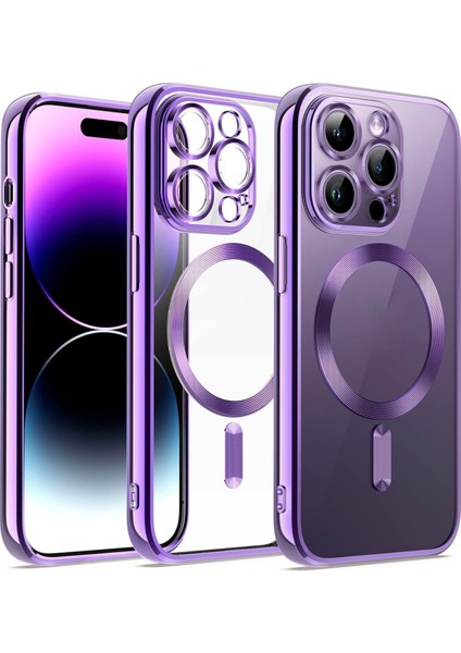 Apple iPhone 14 Pro Max Uyumlu Kamera Lens Korumalı Wireless Şarj Destekli Demre Kapak