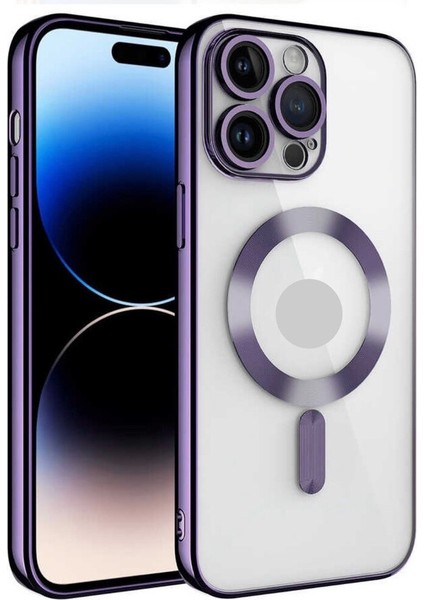 Apple iPhone 14 Pro Max Uyumlu Kamera Lens Korumalı Wireless Şarj Destekli Demre Kapak