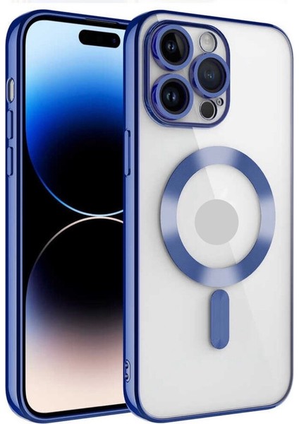 Apple iPhone 14 Pro Max Uyumlu Kamera Lens Korumalı Wireless Şarj Destekli Demre Kapak