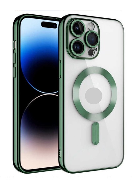 Apple iPhone 14 Pro Uyumlu Kamera Lens Korumalı Wireless Şarj Destekli Demre Kapak