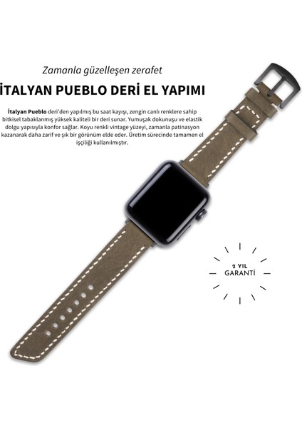 Apple Watch Deri Kordon 38MM 40MM 41MM Uyumlu Seri 3 4 5 6 7 Se 8 9 Yeşil Deri Kayış Apple Watch Kordon indirimleri