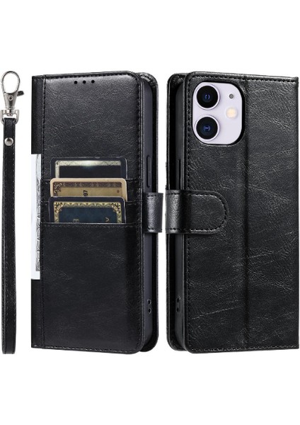 Iphone 11 Için Flip Case Kickstand 6 Kart Yuvaları Cüzdan Pu Deri (Yurt Dışından)