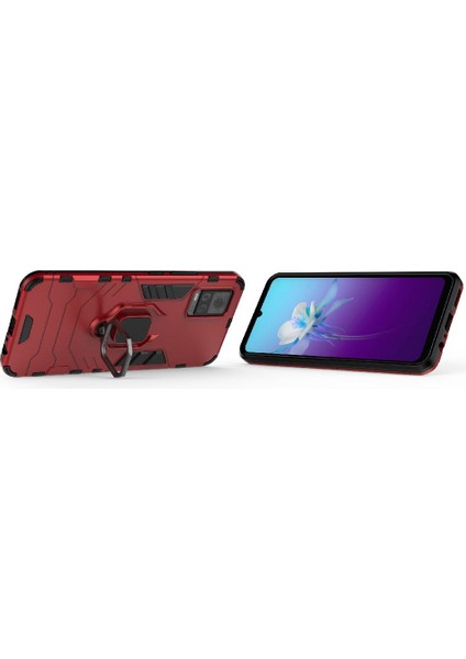 Vıvo V20 Için Kılıf 360 &deg; Dönen Halka Kickstand Darbeye Kapak Askeri (Yurt Dışından) modelleri