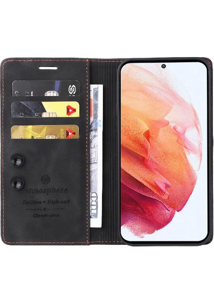 Samsung Galaxy S21 Cüzdan Için Flip Case Basit Iş Kapak Kılıfı (Yurt Dışından) modelleri