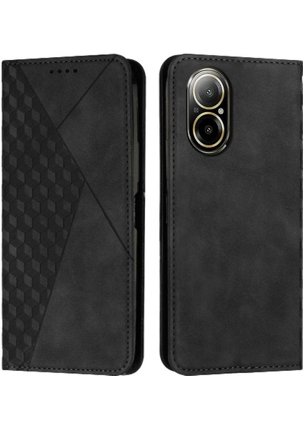 Realme C67 4g Yan Toka Kart Ekleme Pu Deri Darbeye Dayanıklı (Yurt Dışından)