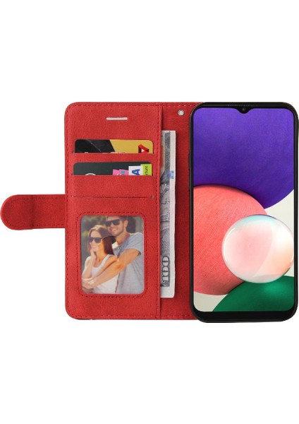 Samsung Galaxy A22 5g Iki Renkli Dikiş Pu Deri Flip Folio (Yurt Dışından) fırsatları