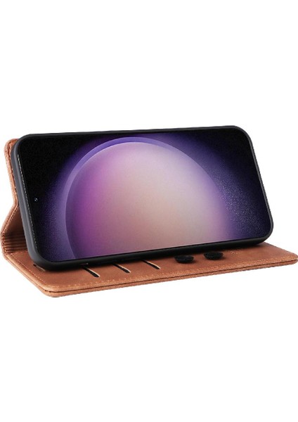 Samsung Galaxy S24 Artı Deri Kılıf Cüzdan Basit Iş Için Flip Case (Yurt Dışından) indirimleri