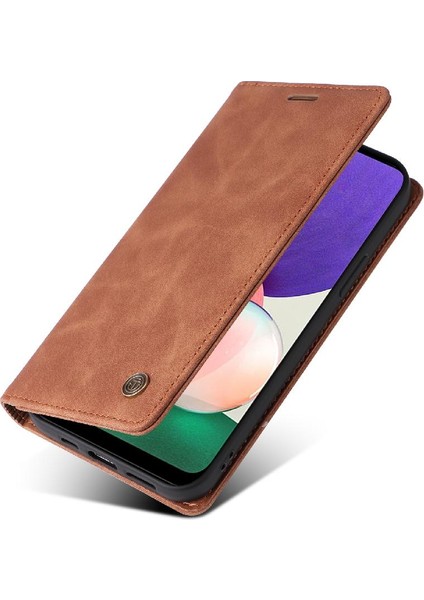 Samsung Galaxy A22 5g Deri Kılıf Için Flip Case Basit Iş Çevirme (Yurt Dışından)