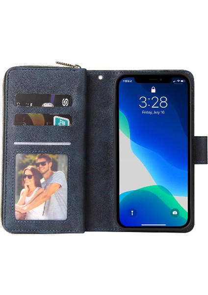 Iphone 13 Pro Cüzdan Durumda 9 Kart Yuvaları ile El ile Kapak Çevirin (Yurt Dışından)