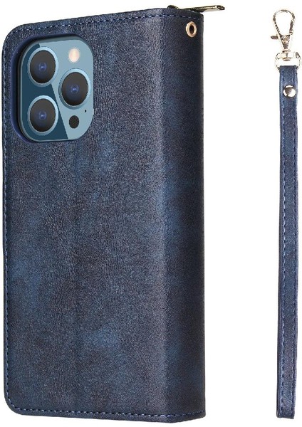 Iphone 13 Pro Cüzdan Durumda 9 Kart Yuvaları ile El ile Kapak Çevirin (Yurt Dışından)