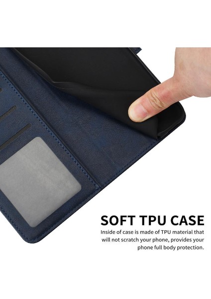 Mays Boutique Toka Saf Renk Pu ile Kart Yuvası ile Google Piksel 6A Için Flip Case (Yurt Dışından)