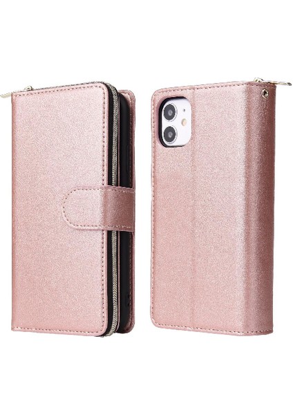 9 Kart Yuvaları Kart Tutucu Fermuar ile iphone 11 Pro Cüzdan Kılıf (Yurt Dışından)