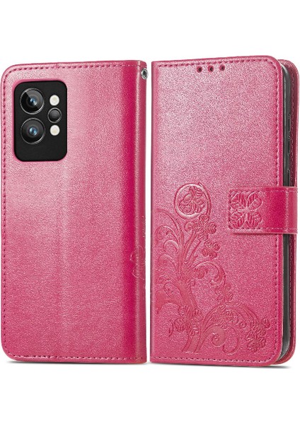 Realme Gt 2 Pro Için Zarif Iş Çevirme Kapağı Dört Yapraklı Yonca (Yurt Dışından)