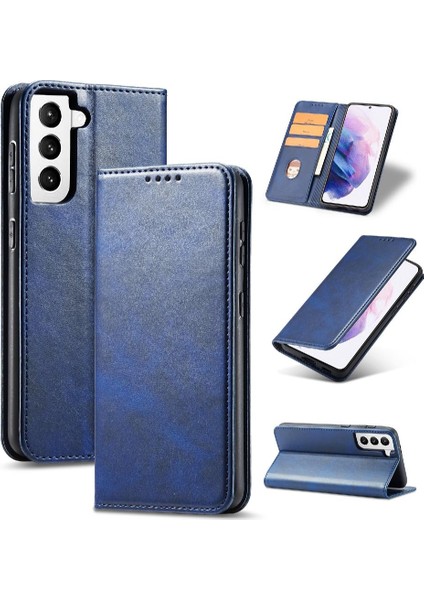 Samsung Galaxy S21 Deri Folio Flip Case Kart Ekleme ile (Yurt Dışından)