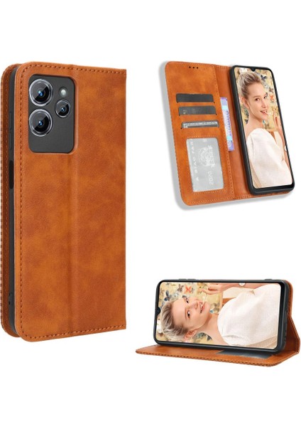 Oukitel C32 Cüzdan Pu Deri Manyetik Kapatma Için Kılıf (Yurt Dışından)