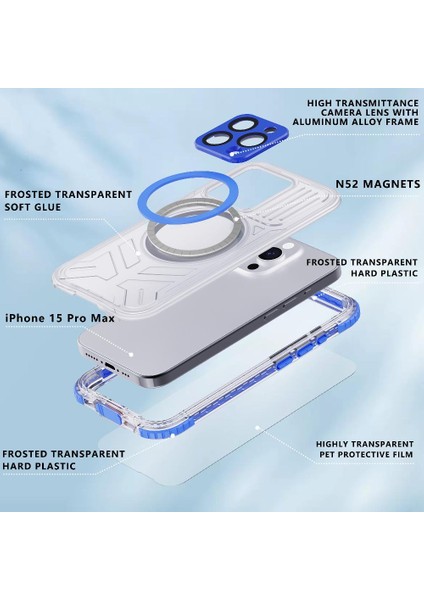 Iphone 15 Pro IP68 Su Geçirmez Tam 12FT Askeri Darbeye Dayanıklı (Yurt Dışından)