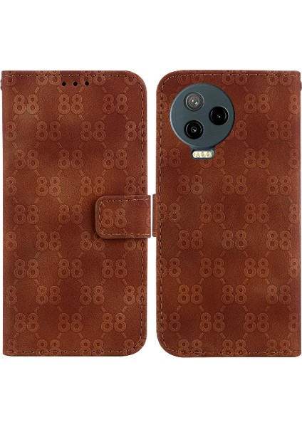 Infinix Not 12 2023 Çift 8 Kabartmalı Kart Tutucu Pu Kapak Için Telefon Kılıfı (Yurt Dışından)