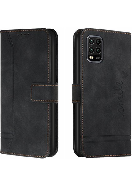 Telefon Kılıfı Için Xiaomi 10 Lite El Kayışı Kart Yuvaları Kapak Pu Deri Flip (Yurt Dışından)