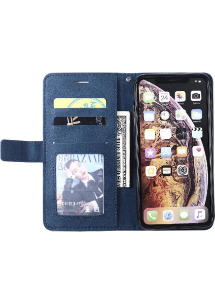 IPhone Xs Max Pu Deri Kart Tutucu Kickstand Manyetik Cüzdan (Yurt Dışından)