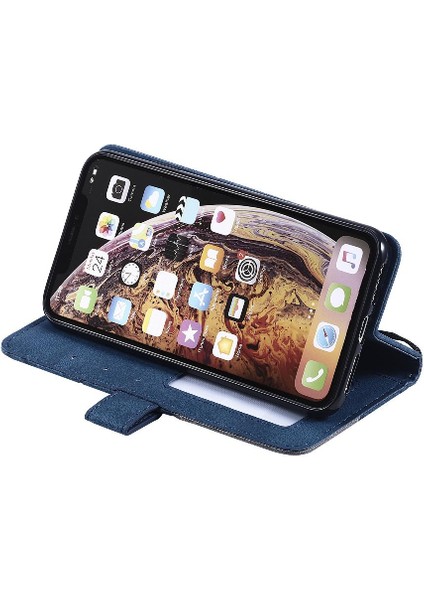 IPhone Xs Max Pu Deri Kart Tutucu Kickstand Manyetik Cüzdan (Yurt Dışından)