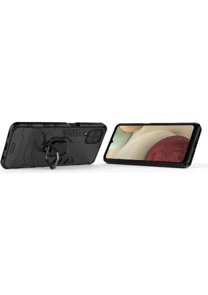 Mays Boutique Samsung Galaxy A12 5g Askeri Damla Koruma Kickstand Yüzük (Yurt Dışından)