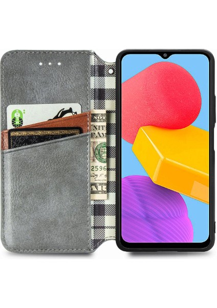 Samsung Galaxy M13 4g Zarif Iş Deri Kılıf Kapak Çevirin (Yurt Dışından) modelleri