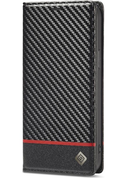 Kart Tutucu Kickstand Manyetik Karbon Fiber ile iphone 15 Pro Için Kılıf (Yurt Dışından)