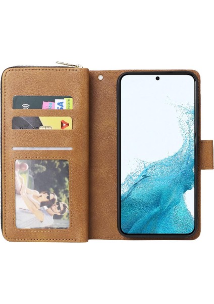 Samsung Galaxy S23 Cüzdan Durumda 9 Kart Yuvaları ile Kapak Çevirin (Yurt Dışından) indirimleri