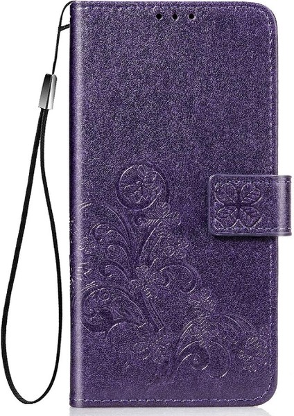 Samsung Galaxy A71 5g Zarif Iş Dört Yapraklı Yonca Flip Case (Yurt Dışından)