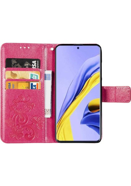 Samsung Galaxy A71 5g Zarif Iş Dört Yapraklı Yonca Flip Case (Yurt Dışından)