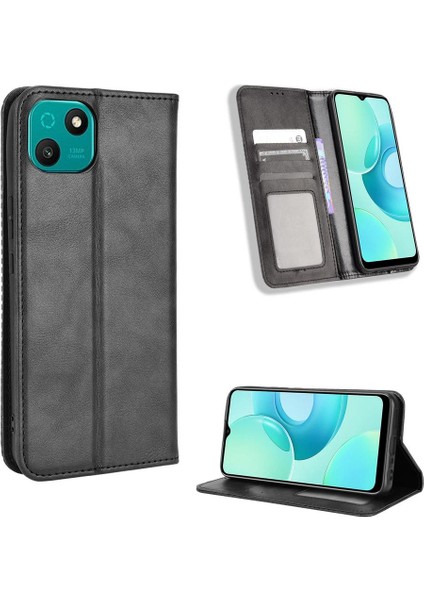 Wiko T10 Pu Deri Cüzdan Manyetik Kapatma Için Kılıf (Yurt Dışından)
