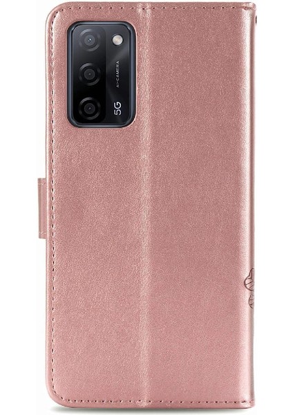 Oppo Oppo 5g Dört Yapraklı Yonca Deri Kılıf Için Kılıf Zarif Iş Çevirme (Yurt Dışından)