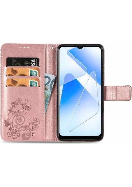 Oppo Oppo 5g Dört Yapraklı Yonca Deri Kılıf Için Kılıf Zarif Iş Çevirme (Yurt Dışından)