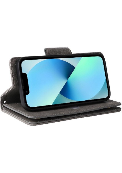 El Kayışı Fermuar Cüzdan Kapak ile iphone 13 Mini Kart Tutucu Için Kılıf (Yurt Dışından)