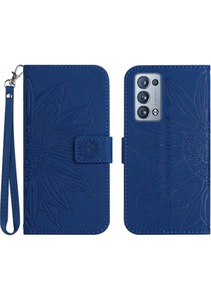 Kart Yuvaları Tutucu Kabartmalı Ayçiçeği Pu ile Oppo Oppo 6 Pro Plus Için Kılıf (Yurt Dışından)